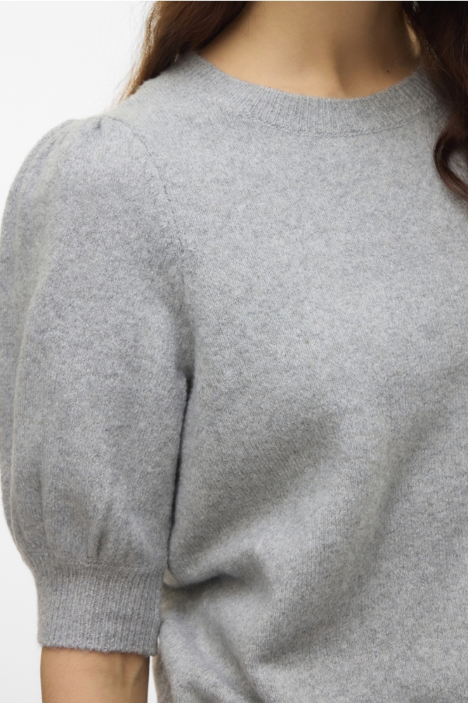 VMDOFFY 2/4 O-NECK PULLOVER GA NOOS 10278313 LIGHT GREY MELANGE